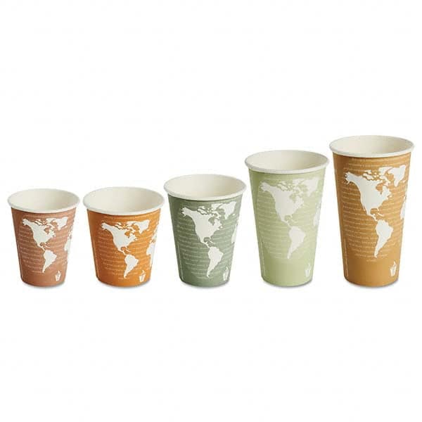 ECO PRODUCTS - World Art Renewable/Compostable Hot Cups, 8 oz, Plum, 50/Pack - Exact Tool & Supply