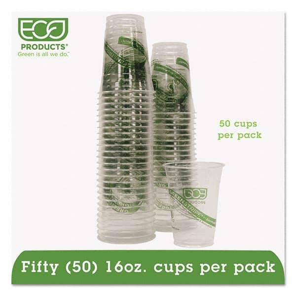 ECO PRODUCTS - GreenStripe Renewable/Compostable Cold Cups Convenience Pack, 16 oz, 50/PK - Exact Tool & Supply