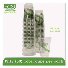 ECO PRODUCTS - GreenStripe Renewable/Compostable Cold Cups Convenience Pack, 16 oz, 50/PK - Exact Tool & Supply