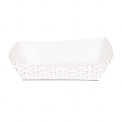 Boardwalk - Paper Food Baskets, 5lb Capacity, Red/White, 500/Carton - Exact Tool & Supply