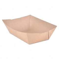 SCT - Food Trays, Paperboard, Brown Kraft, 3-Lb Capacity, 500/Carton - Exact Tool & Supply