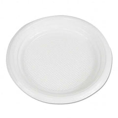 Boardwalk - Hi-Impact Plastic Dinnerware, Plate, 6" Diam, White, 1000/Carton - Exact Tool & Supply