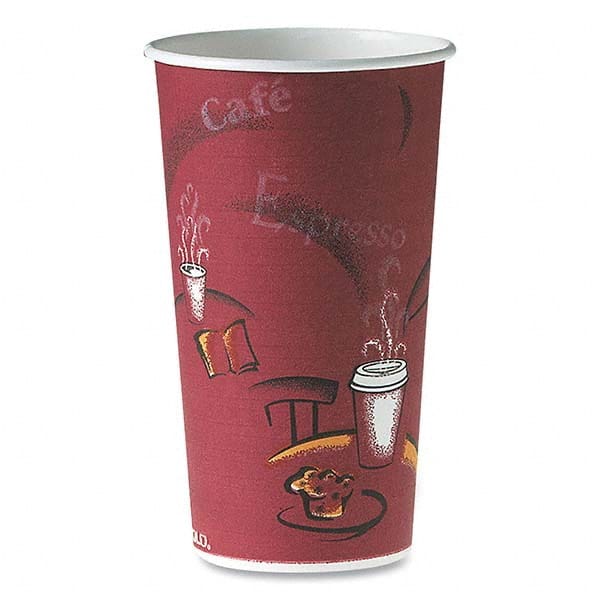 DART - Polycoated Hot Paper Cups, 20 oz, Bistro Design, 600/Carton - Exact Tool & Supply