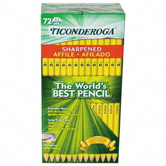 TICONDEROGA - Pens & Pencils Type: Pencil Color: Black - Exact Tool & Supply