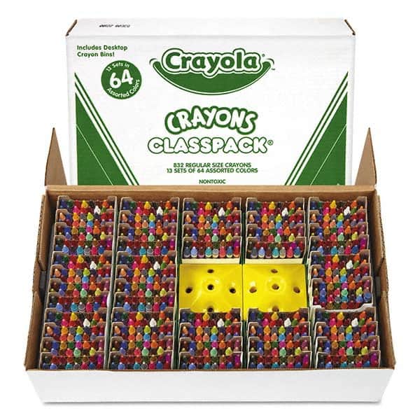 Crayola - Markers & Paintsticks Type: All Purpose Wax Crayon Color: Assorted - Exact Tool & Supply