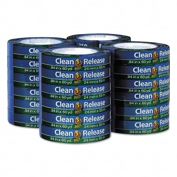 Duck - 15/16" Wide x 60 Yd Long x 5.3 mil Blue Crepe Paper Painter's Tape - Exact Tool & Supply