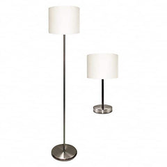 LEDU - Task Lights Fixture Type: Floor Lamp Color: Silver/White - Exact Tool & Supply