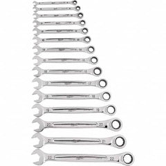 Milwaukee Tool - Wrench Sets Tool Type: Ratcheting Combination Wrench System of Measurement: Metric - Exact Tool & Supply