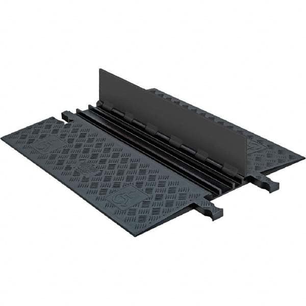 Checkers - On Floor Cable Covers Cover Material: Polyurethane Number of Channels: 3 - Exact Tool & Supply