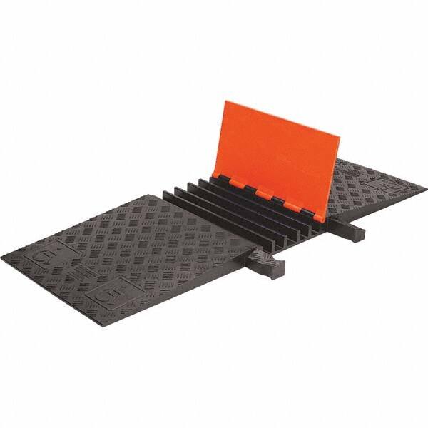 Checkers - On Floor Cable Covers Cover Material: Polyurethane Number of Channels: 5 - Exact Tool & Supply