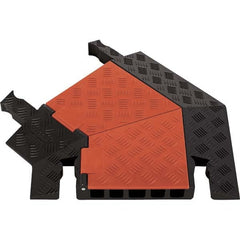 Checkers - On Floor Cable Covers Cover Material: Polyurethane Number of Channels: 5 - Exact Tool & Supply