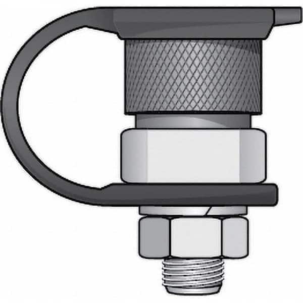 Checkers - Flag Pole Accessories Type: Warning Whip Female QD Base Mount Material: Steel; Rubber - Exact Tool & Supply