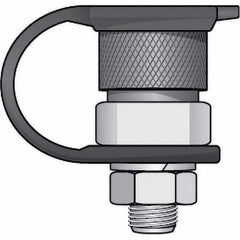 Checkers - Flag Pole Accessories Type: Warning Whip Female QD Base Mount Material: Steel; Rubber - Exact Tool & Supply