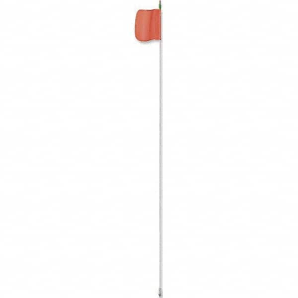Checkers - Marking Flags Type: Warning Whip Flag w/Light Message or Pattern: Solid Color - Exact Tool & Supply