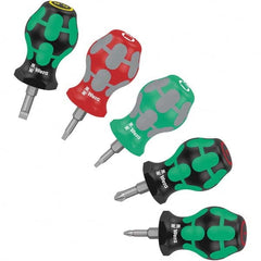 Wera - Screwdriver Sets Screwdriver Types Included: Phillips; Slotted; Square Number of Pieces: 5 - Exact Tool & Supply
