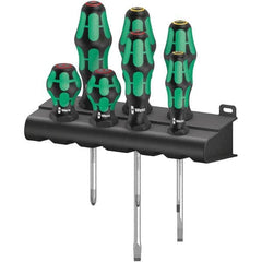 Wera - Screwdriver Sets Screwdriver Types Included: Phillips; Slotted Number of Pieces: 7 - Exact Tool & Supply