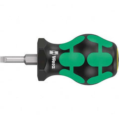 Wera - Slotted Screwdrivers Tool Type: Stubby Overall Length Range: 3" - 6.9" - Exact Tool & Supply