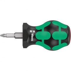 Wera - Phillips Screwdrivers Tool Type: Stubby Phillips Handle Style/Material: Ergonomic - Exact Tool & Supply
