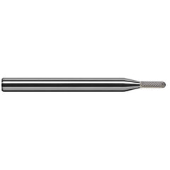 Harvey Tool - 1/8" Cut Diam, 1/8" Shank Diam, Solid Carbide Double Cut Ball Burr - Exact Tool & Supply