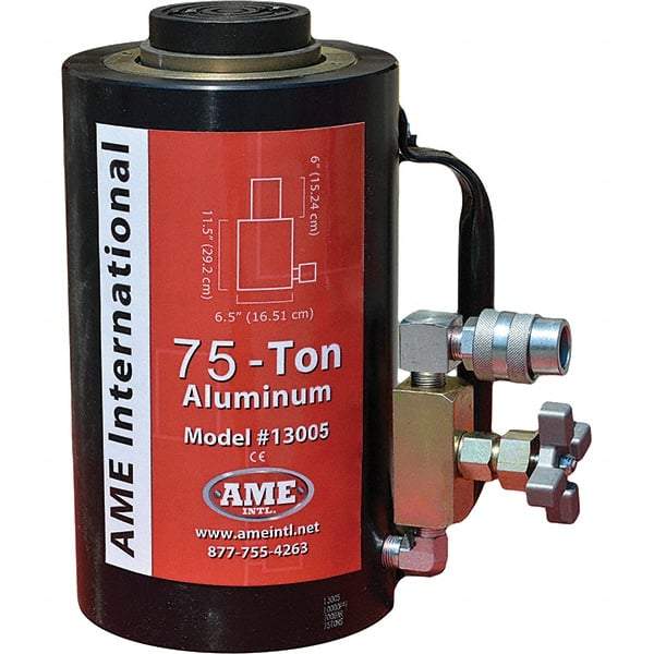 AME International - Compact Hydraulic Cylinders Type: Non-Cushion Mounting Style: Base - Vertical - Exact Tool & Supply