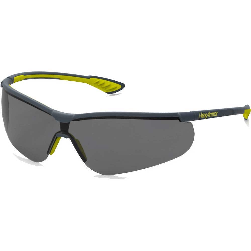 HexArmor - Safety Glasses; Type: Safety ; Lens Color Family: Gray ; Lens Color: Gray ; Lens Coating: Anti-Fog ; Frame Style: Frameless ; Metal Frame: No - Exact Tool & Supply