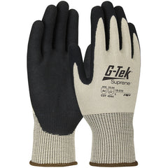‎15-210/S Coated Gloves w/Polykor - G-Tek Suprene - Tan 13G Nano Shell - Nitrile MicroSurface Grip - A4 - Exact Tool & Supply