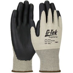 ‎15-440/XXL Coated Gloves w/Polykor - G-Tek Suprene - Tan 13G Nano Shell - Black Neofoam Grip - A4 - Exact Tool & Supply