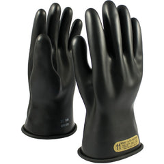 ‎150-00-11/11 - Novax - Natural Rubber Insulating Glove - Class 00 - 11″ - Black - Straight Cuff - Exact Tool & Supply