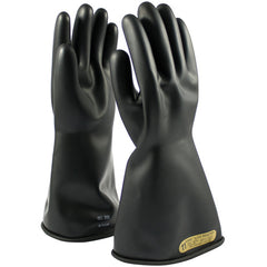 ‎150-00-14/7 - Novax - Natural Rubber Insulating Glove - Class 00 - 14″ - Black - Straight Cuff - Exact Tool & Supply