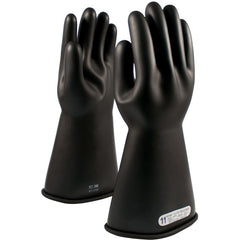 ‎150-1-14/10 - Novax - Natural Rubber Insulating Glove - Class 1 - 14″ - Black - Straight Cuff - Exact Tool & Supply