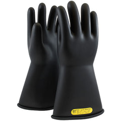‎150-2-14/10 - Novax - Natural Rubber Insulating Glove - Class 2 - 14″ - Black - Straight Cuff - Exact Tool & Supply