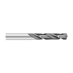 #43 Dia. × 0.089″ Shank × 1″ Flute Length × 2″ OAL, 7xD, 135°, Uncoated, 2xD Flute, External Coolant, Round Solid Carbide Drill - Exact Tool & Supply