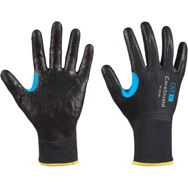 Honeywell - Size M (8), ANSI Cut Lvl A5, Puncture Lvl 1, Abrasion Lvl 6, Nitrile Coated Cut Resistant Gloves - Exact Tool & Supply