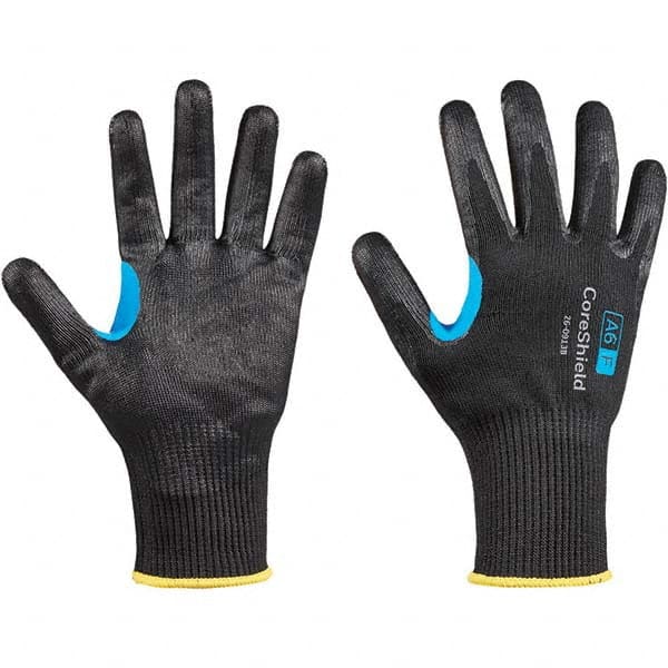 Honeywell - Size L (9), ANSI Cut Lvl A6, Puncture Lvl 1, Abrasion Lvl 6, Nitrile Coated Cut Resistant Gloves - Exact Tool & Supply