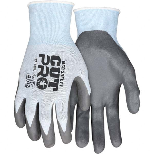 MCR Safety - Size S, ANSI Cut Lvl A2, Puncture Lvl 3, Abrasion Lvl 4, Foam Nitrile Coated Cut & Puncture Resistant Gloves - Exact Tool & Supply