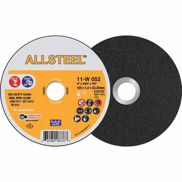 WALTER Surface Technologies - Cutoff Wheels Tool Compatibility: Angle Grinders Wheel Diameter (Inch): 5 - Exact Tool & Supply