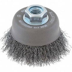WALTER Surface Technologies - 5" Diam 5/8-11 Threaded Arbor Steel Fill Cup Brush - Exact Tool & Supply