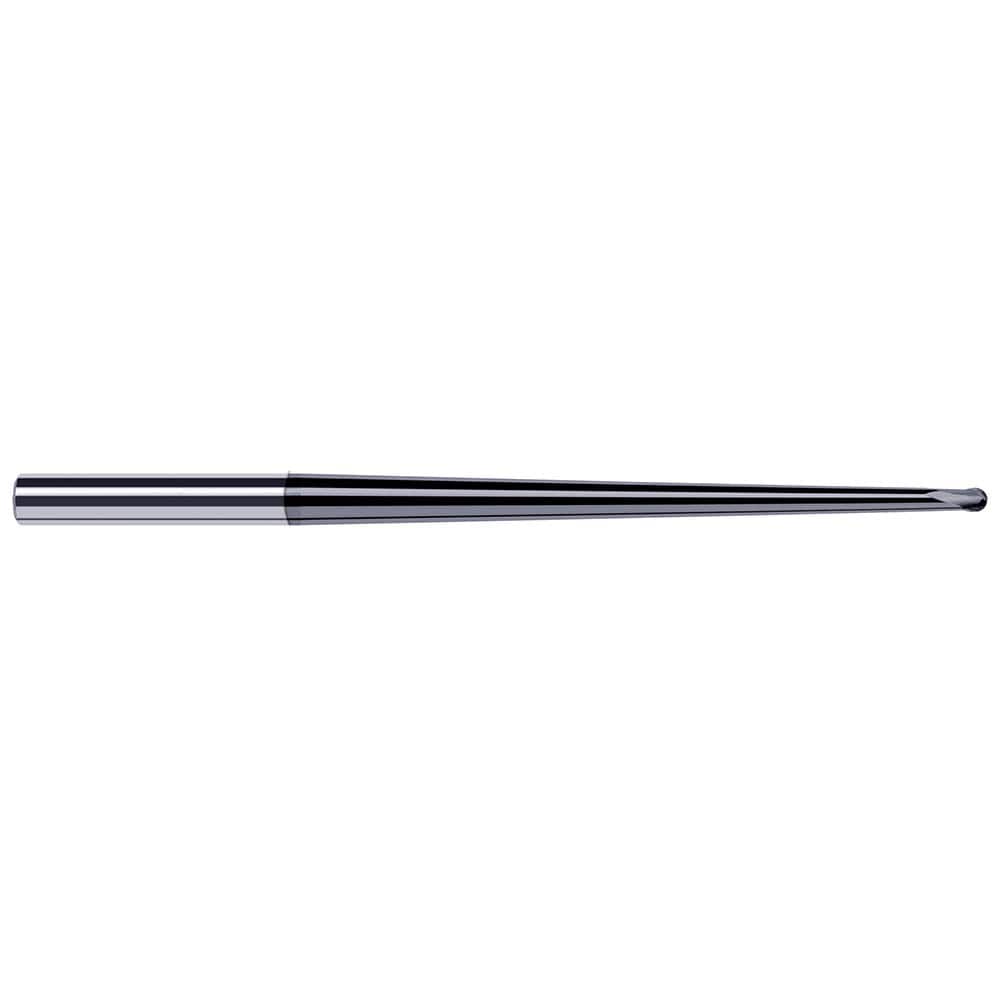 Harvey Tool - Ball End Mills; Mill Diameter (Inch): 3/32 ; Mill Diameter (Decimal Inch): 0.0930 ; Number of Flutes: 2 ; Length of Cut (Decimal Inch): 0.0740 ; Material: Solid Carbide ; Overall Length (Inch): 2 - Exact Tool & Supply