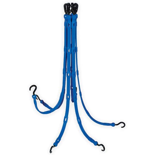 The Perfect Bungee - Stretch Tie Downs Type: FlexWeb Tie Down End Type: Molded in Hook & Safety Clasp; Molded Nylon Hook End; Overmolded Nylon Hook End - Exact Tool & Supply