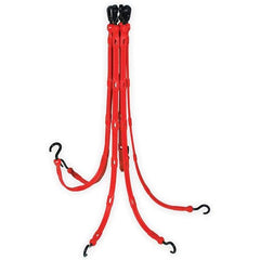 The Perfect Bungee - Stretch Tie Downs Type: FlexWeb Tie Down End Type: Molded in Hook & Safety Clasp; Molded Nylon Hook End; Overmolded Nylon Hook End - Exact Tool & Supply