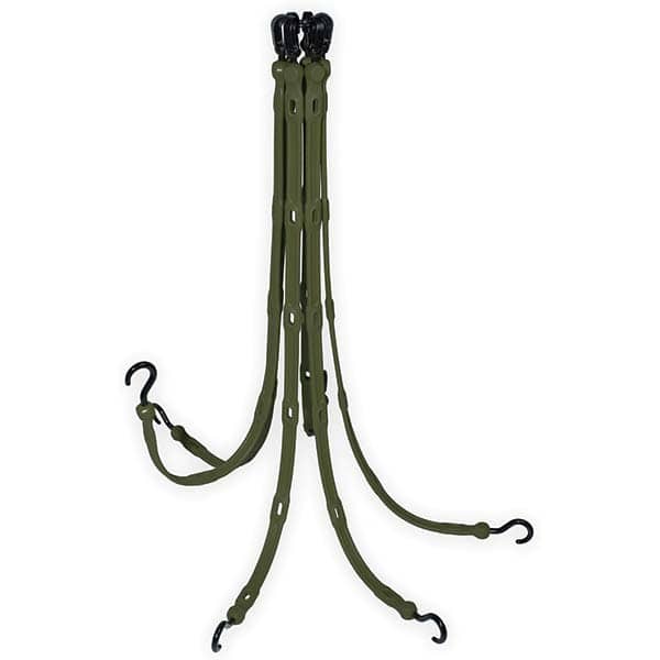 The Perfect Bungee - Stretch Tie Downs Type: FlexWeb Tie Down End Type: Molded in Hook & Safety Clasp; Molded Nylon Hook End; Overmolded Nylon Hook End - Exact Tool & Supply