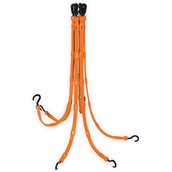 The Perfect Bungee - Stretch Tie Downs Type: FlexWeb Tie Down End Type: Molded in Hook & Safety Clasp; Molded Nylon Hook End; Overmolded Nylon Hook End - Exact Tool & Supply