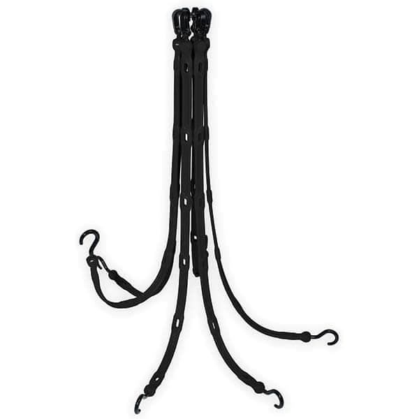 The Perfect Bungee - Stretch Tie Downs Type: FlexWeb Tie Down End Type: Molded in Hook & Safety Clasp; Molded Nylon Hook End; Overmolded Nylon Hook End - Exact Tool & Supply