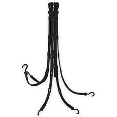 The Perfect Bungee - Stretch Tie Downs Type: FlexWeb Tie Down End Type: Molded in Hook & Safety Clasp; Molded Nylon Hook End; Overmolded Nylon Hook End - Exact Tool & Supply