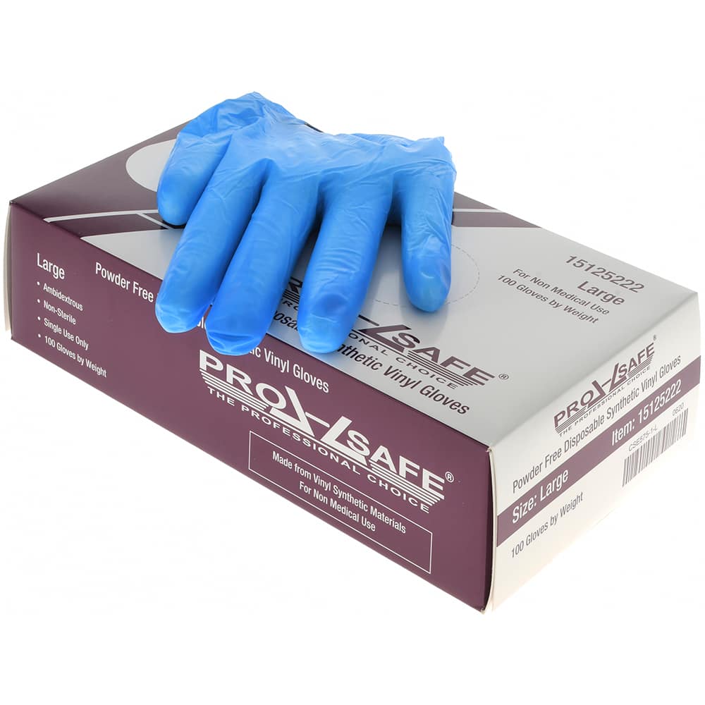 PRO-SAFE - Size L, 3 mil, Synthetic Hybrid Disposable Gloves - Exact Tool & Supply