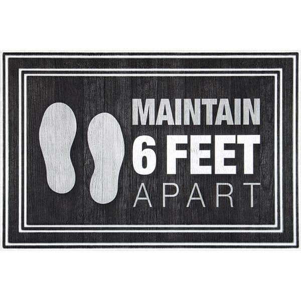 PRO-SAFE - 3' Long x 2' Wide Poly-Blended Carpet, Ribbed Entrance Matting - Exact Tool & Supply