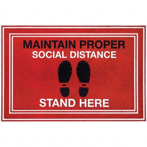 PRO-SAFE - 3' Long x 2' Wide Poly-Blended Carpet, Ribbed Entrance Matting - Exact Tool & Supply