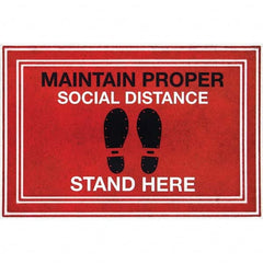 PRO-SAFE - 3' Long x 2' Wide Poly-Blended Carpet, Ribbed Entrance Matting - Exact Tool & Supply