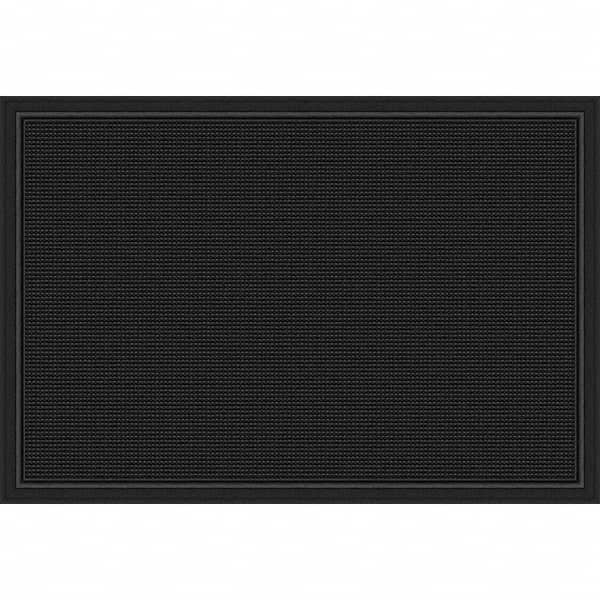 PRO-SAFE - 2.66' Long x 2' Wide Natural Rubber, Ribbed Entrance Matting - Exact Tool & Supply