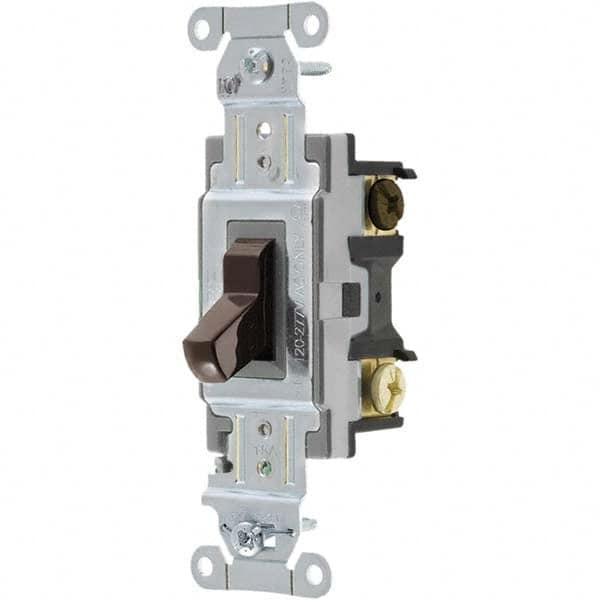 Bryant Electric - Wall & Dimmer Light Switches Switch Type: Three Way Switch Operation: Toggle - Exact Tool & Supply
